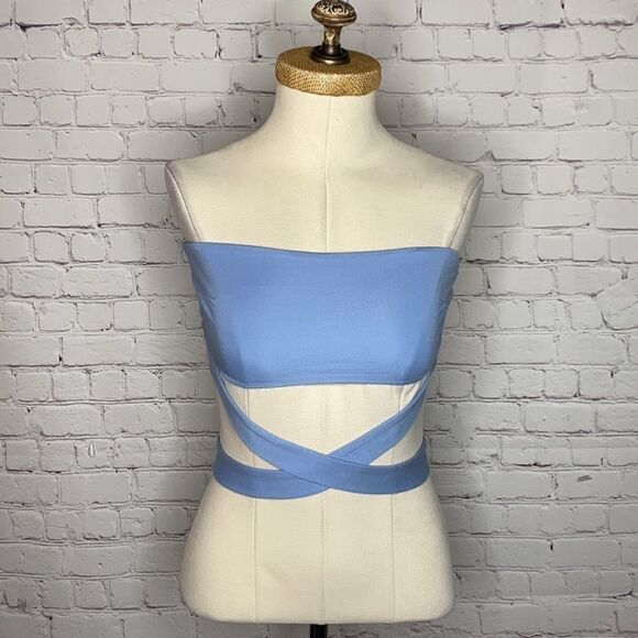 NBD Wailea Bandeau Criss Cross Tie  Bra Top‎ XS NWT - Picture 4 of 13